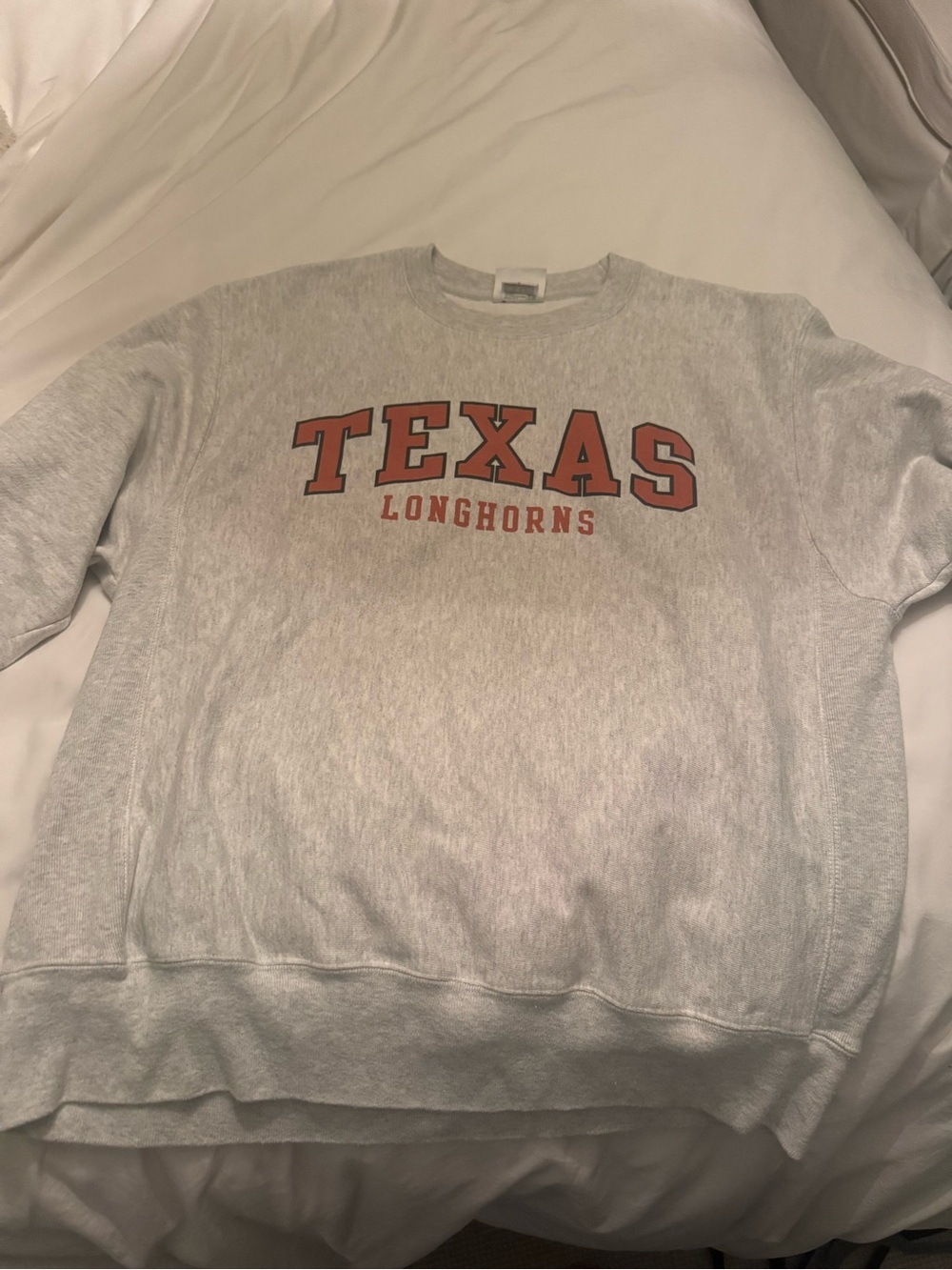 Champion Gray Crewneck with Orange Texas Longhorns Logo